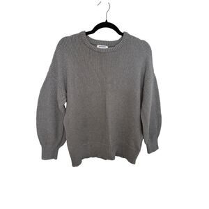 Old Navy Gray Cotton Knit Sweater Women’s Tunic Length Long Sleeve Pullover M